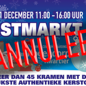 Kerstmarkt 11 december geannuleerd OP het Van Hogendorpkwartier!