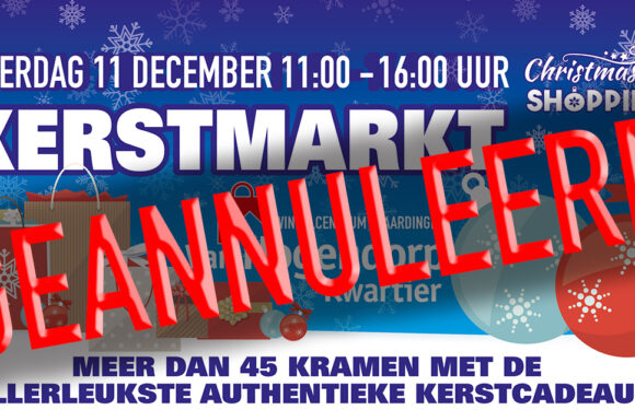 Kerstmarkt 11 december geannuleerd OP het Van Hogendorpkwartier!