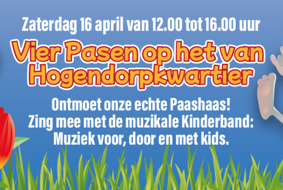 Niet vergeten !! Zaterdag 16 april tussen 12.00 tot 16.00 uurDe fantastische Kinderband en echte Paashaas op winkelcentrum van Hogendorpkwartier!